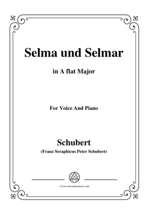Book cover for Schubert-Selma und Selmar,in A flat Major,for Voice&Piano