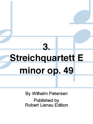 Book cover for 3. Streichquartett E minor Op. 49