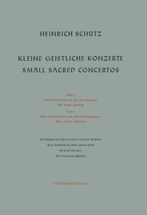 Book cover for Small Sacred Concertos, Volume 8