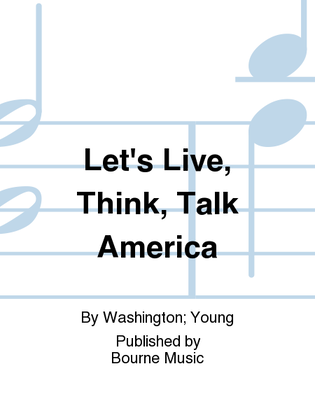 Book cover for Let's Live, Think, Talk America
