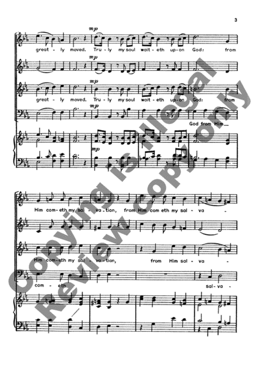 Truly My Soul Waiteth Upon God by Robert L. Sanders 4-Part - Sheet Music