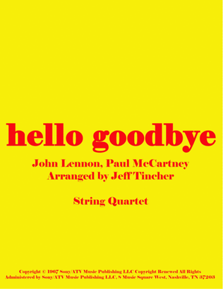 Book cover for Hello, Goodbye