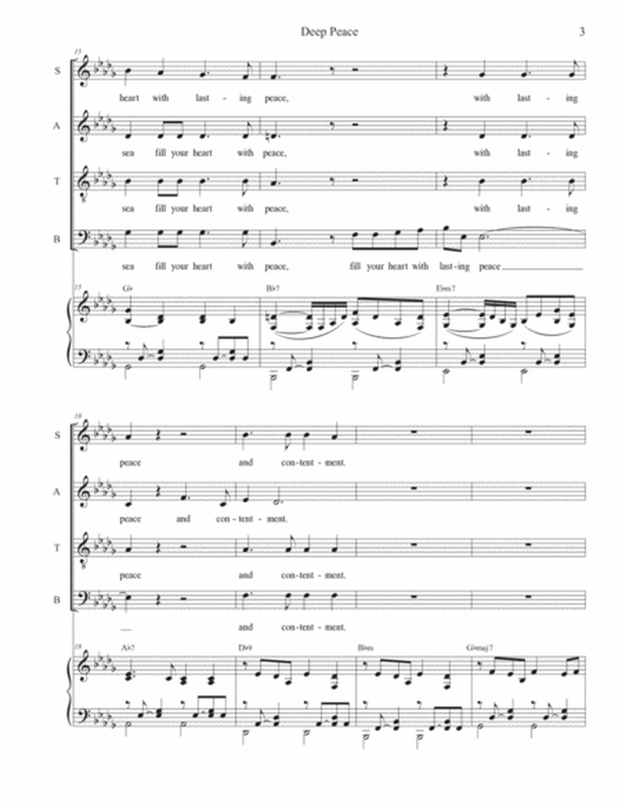Deep Peace (SATB) image number null