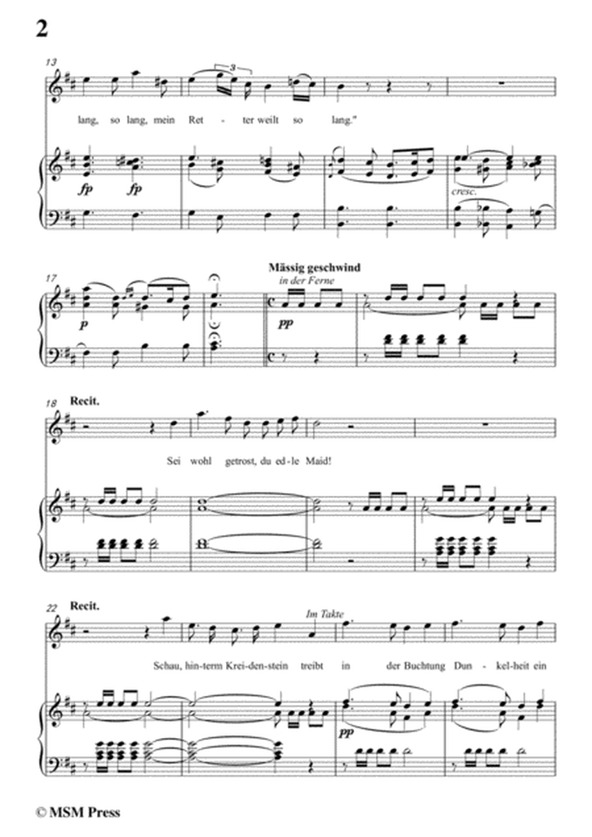 Schubert-Ballade(Ein Fräulein schaut)in b minor,Op.126,for Voice and Piano image number null