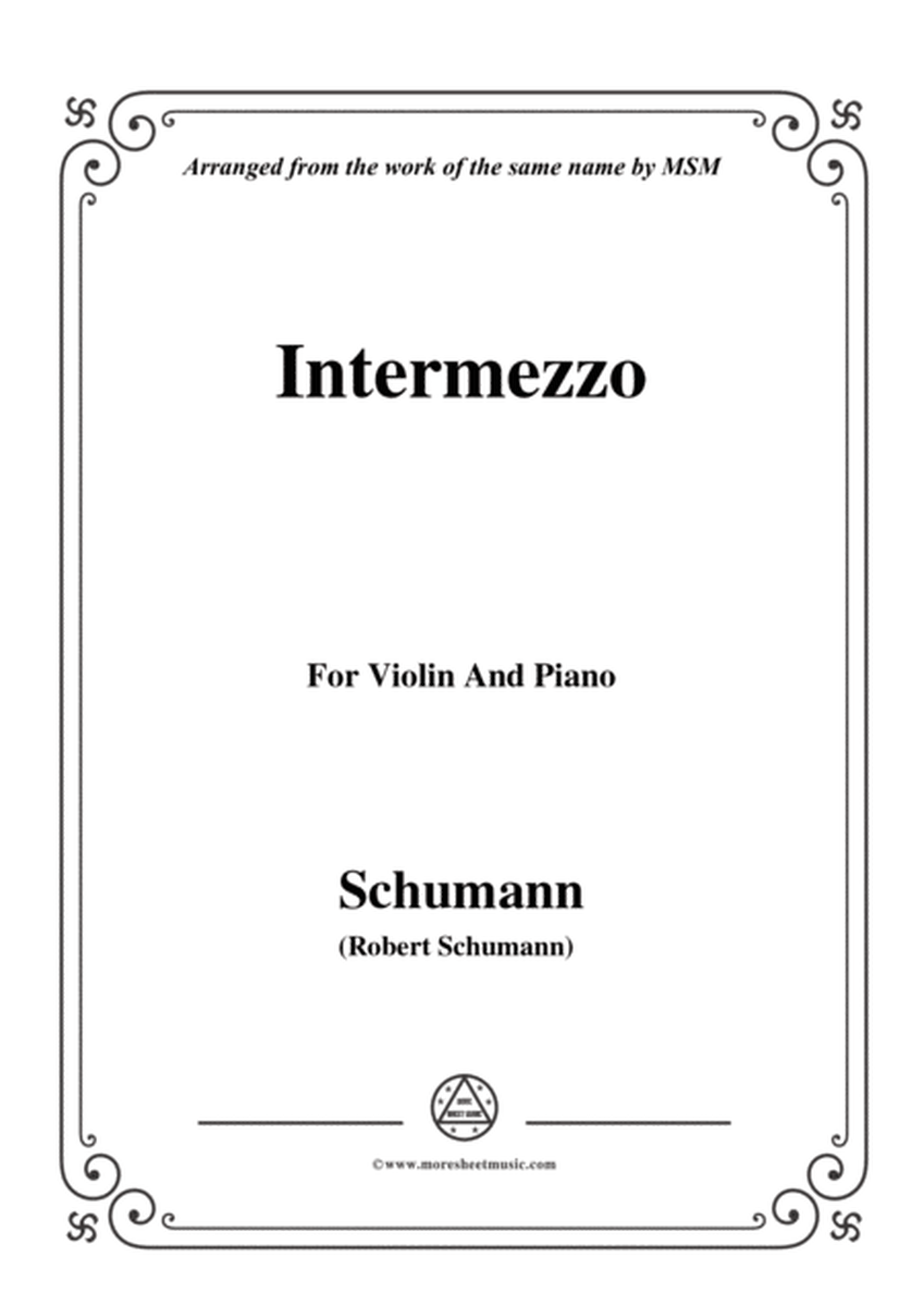 Schumann-Intermezzo,for Violin and Piano image number null