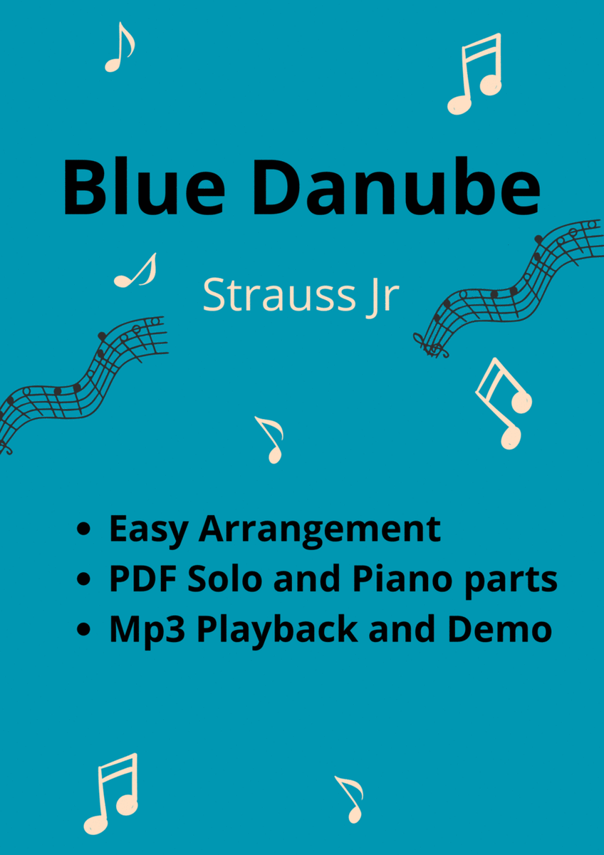 Blue Danube (Strauss Jr) + Mp3 Playback and Demo + Pdf Solo and Piano Parts image number null