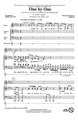 One By One (from Rhythm of the Pridelands) (arr. John Leavitt)