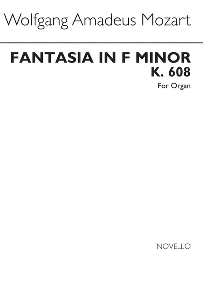 Fantasia In F Minor K.608 (Emery)