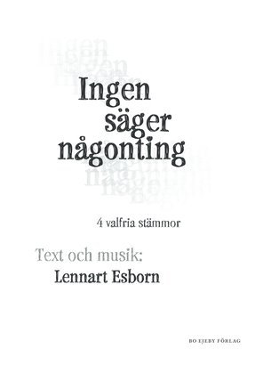 Book cover for Ingen säger någonting