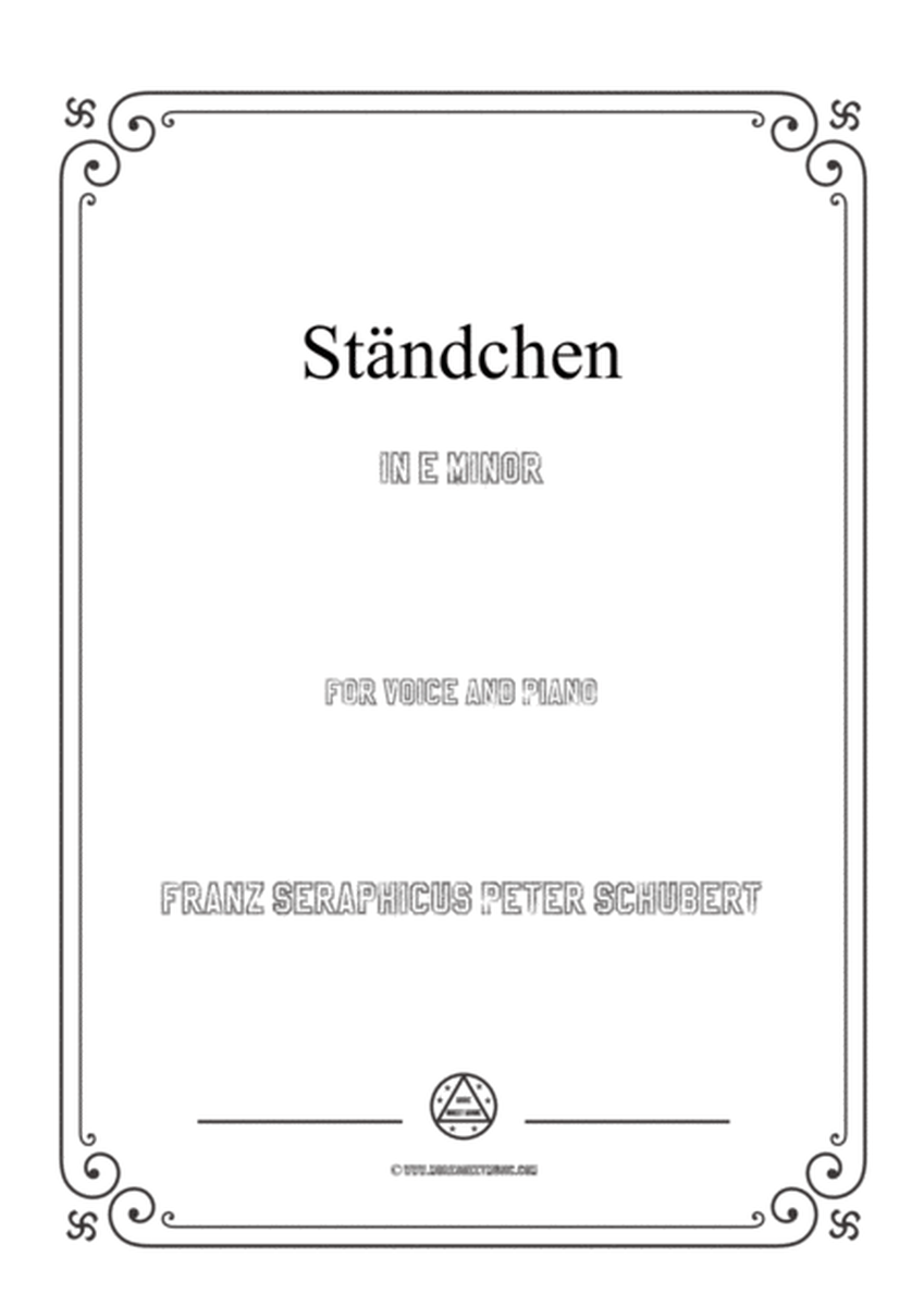 Schubert-Ständchen in e minor,for voice and piano image number null