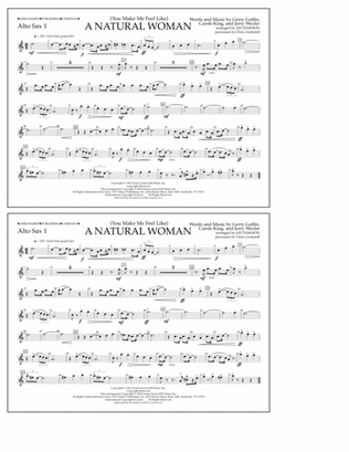 Book cover for (You Make Me Feel Like) A Natural Woman (arr. Jay Dawson) - Alto Sax 1