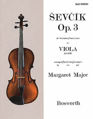Book cover for Sevcik for Viola – Opus 3