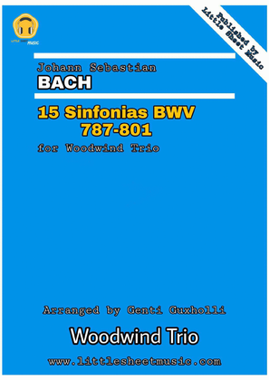 Book cover for 15 Sinfonias BWV 787-801