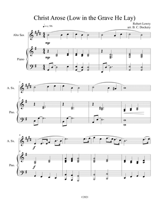 Christ Arose (Low in the Grave He Lay) for solo alto sax with optional piano