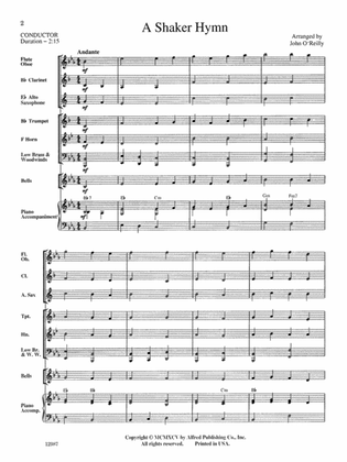 A Shaker Hymn: Score