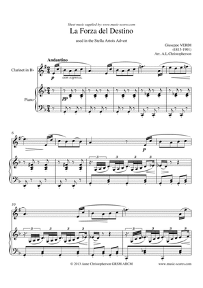 Book cover for Forza del Destino - Clarinet & Piano