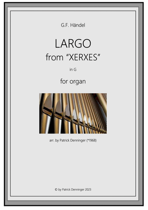 Book cover for Largo from Xerxes "Ombra mai fui" for organ solo in G