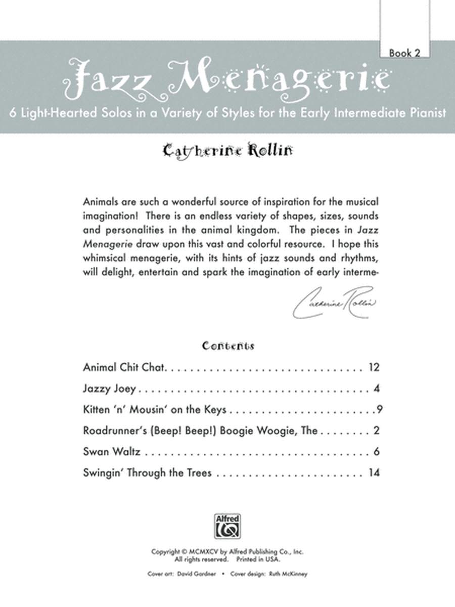 Jazz Menagerie, Book 2