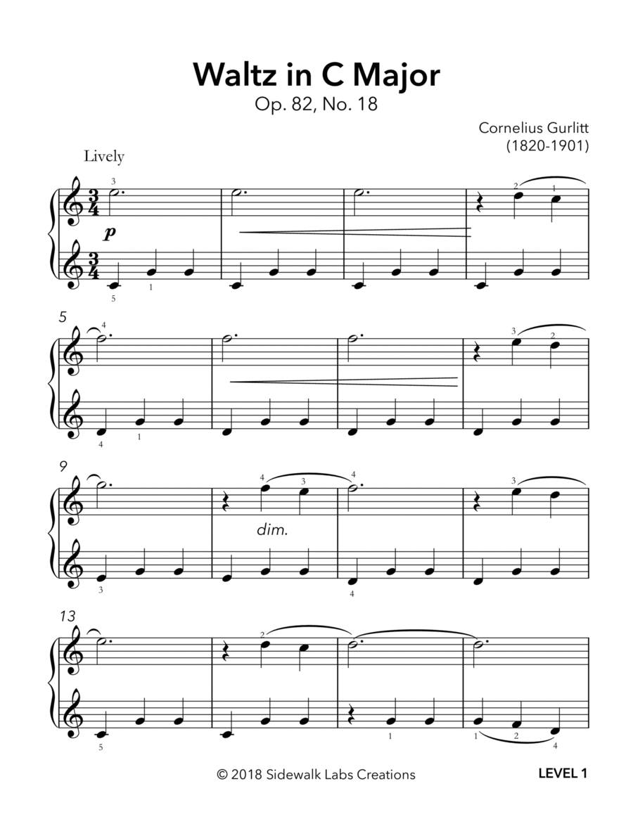 Waltz in C Major, Op. 82, No. 18