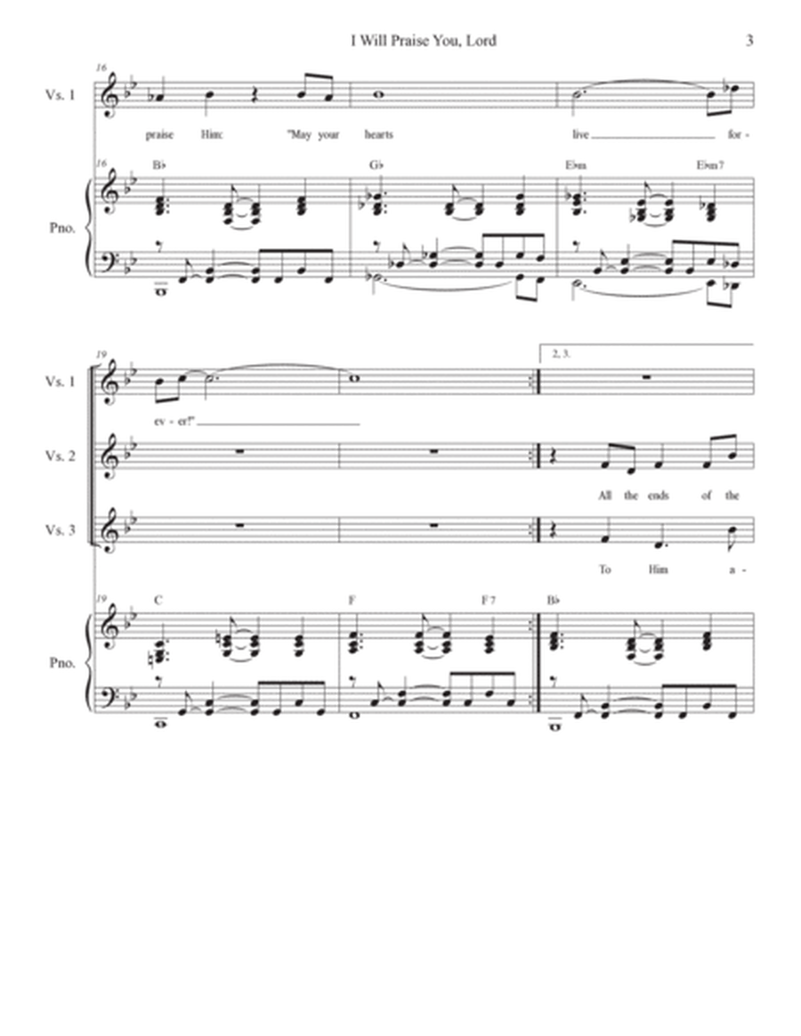 I Will Praise You, Lord (Psalm 22) (Duet for Tenor and Bass solo) image number null