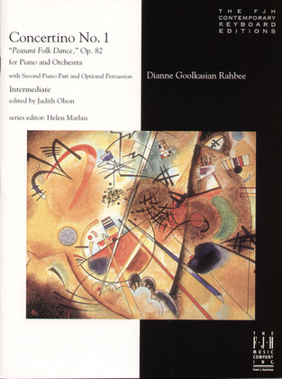 Book cover for Concertino No. 1 "Peasant Folk Dance," Op. 82 for Piano and Orchestra