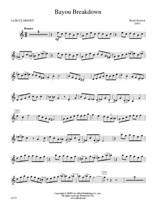 Bayou Breakdown: 1st B-flat Clarinet