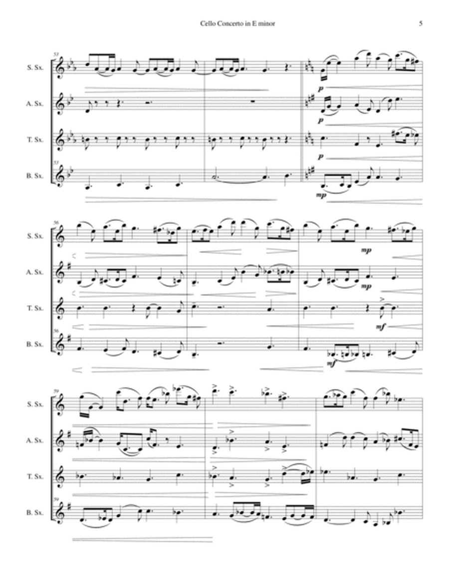 Elgar - Cello Concerto - Saxophone Quartet image number null