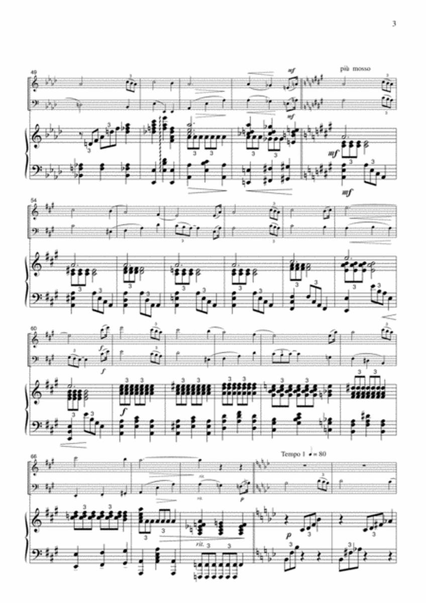 Hymnus Amazing Grace, for piano trio, PH001