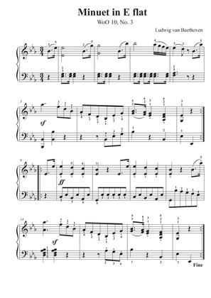 Minuet in E flat - WoO 10, No. 3 - Beethoven