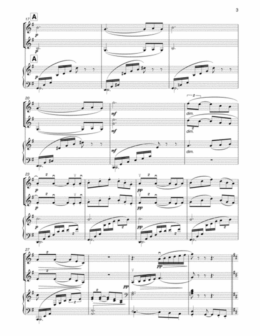 DEBUSSY Petite Suite (3 movements) for two violins & piano image number null