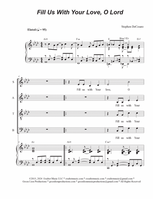 Fill Us With Your Love, O Lord (Vocal Quartet - (SATB)