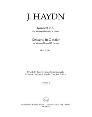 Book cover for Concerto for Violoncello and Orchestra in C major Hob.VIIb:1