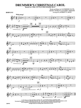 Drummer's Christmas Carol: 1st F Horn