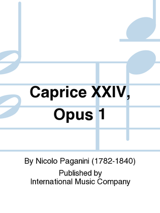 Book cover for Caprice XXiv, Opus 1
