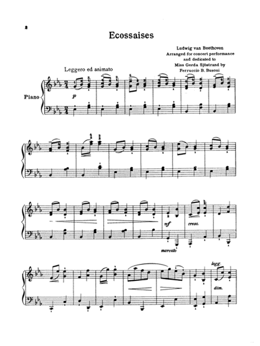 Beethoven: Ecossaises (Ed. Feruccio Busoni)