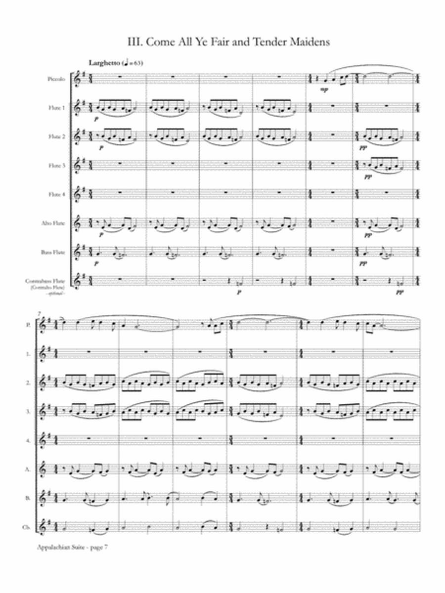 Appalachian Suite for Flute Choir