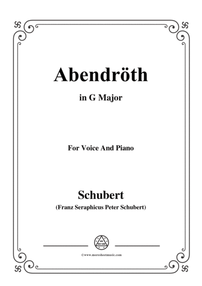 Schubert-Abendröth,in G Major,for Voice&Piano image number null