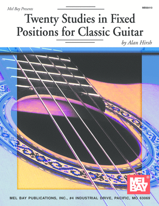 Book cover for Twenty Studies in Fixed Positions for Classic Guitar