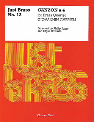Book cover for Canzon - Brass Quartet