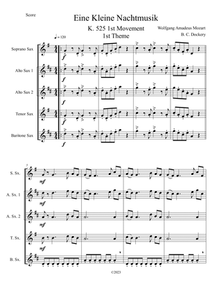 Eine Kleine Nachtmusik (A Little Night Music) for Saxophone Quintet
