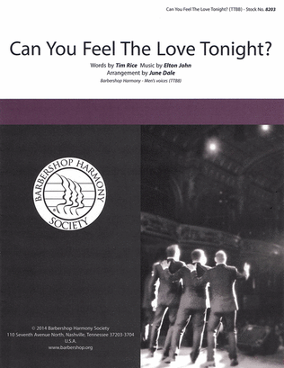 Book cover for Can You Feel the Love Tonight?