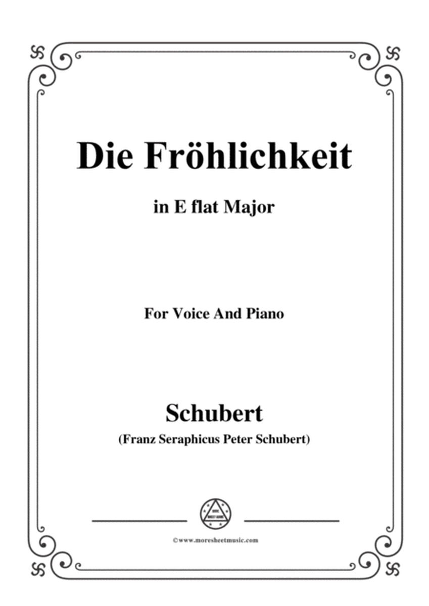 Schubert-Die Fröhlichkeit,in E flat Major,for Voice&Piano image number null