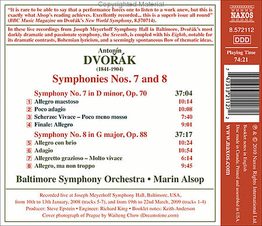 Symphonies Nos. 7 and 8 image number null