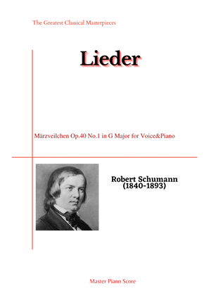 Book cover for Schumann-Märzveilchen Op.40 No.1 in G Major