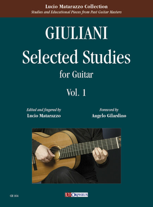 Book cover for Selected Studies for Guitar - Vol. 1. Foreword by Angelo Gilardino