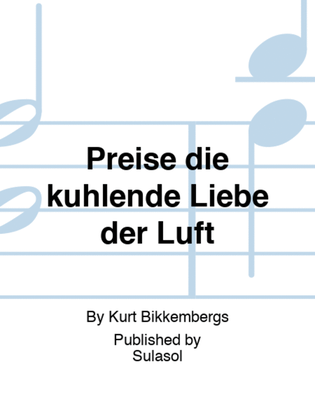 Book cover for Preise die kühlende Liebe der Luft