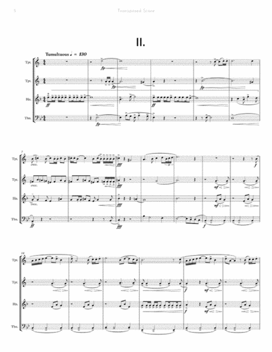 Quartet for Two Bb Trumpets, F Horn, and Trombone image number null
