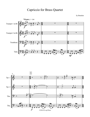 Book cover for Capriccio for Brass Quartet