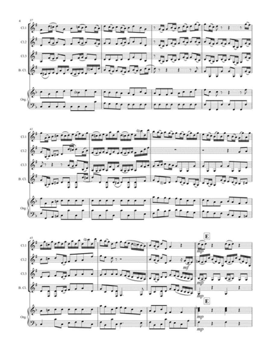Bach - Brandenburg Concerto No. 3 (for Clarinet Quartet & Optional Organ) image number null