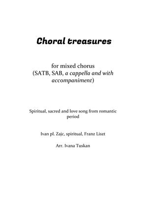 Book cover for Choral Treasures for mixed chorus